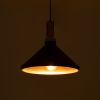 GLOBOSTAR® CALYPSO 01334 Μοντέρνο Κρεμαστό Φωτιστικό Οροφής με Ντουί 3 x E27 AC 220-240V IP20 - Μαύρο & Μπρούτζινο - Μ110 x Π110 x Υ35cm - Σετ 3 Τεμαχίων