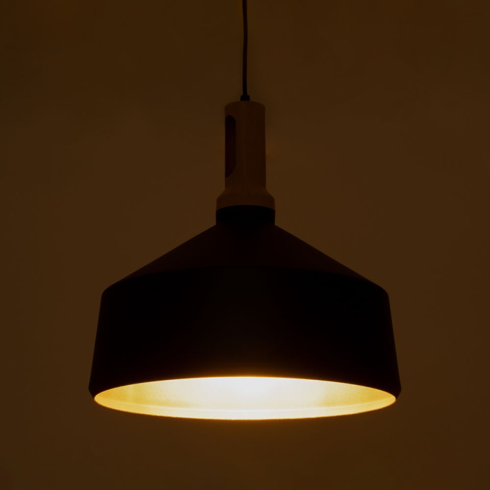 GLOBOSTAR® CALYPSO 01334 Μοντέρνο Κρεμαστό Φωτιστικό Οροφής με Ντουί 3 x E27 AC 220-240V IP20 - Μαύρο & Μπρούτζινο - Μ110 x Π110 x Υ35cm - Σετ 3 Τεμαχίων