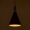 GLOBOSTAR® CALYPSO 01334 Μοντέρνο Κρεμαστό Φωτιστικό Οροφής με Ντουί 3 x E27 AC 220-240V IP20 - Μαύρο & Μπρούτζινο - Μ110 x Π110 x Υ35cm - Σετ 3 Τεμαχίων