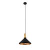 GLOBOSTAR® CALYPSO 01334-A Μοντέρνο Κρεμαστό Φωτιστικό Οροφής με Ντουί 1 x E27 AC 220-240V IP20 - Μαύρο & Μπρούτζινο - Μ36 x Π36 x Υ30cm