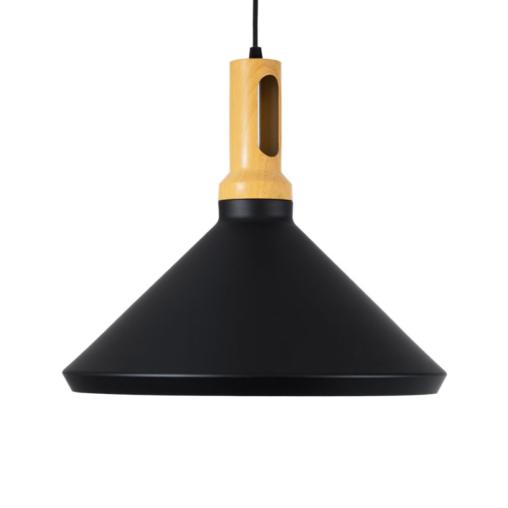 GLOBOSTAR® CALYPSO 01334-A Μοντέρνο Κρεμαστό Φωτιστικό Οροφής με Ντουί 1 x E27 AC 220-240V IP20 - Μαύρο & Μπρούτζινο - Μ36 x Π36 x Υ30cm