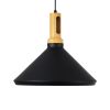 GLOBOSTAR® CALYPSO 01334-A Μοντέρνο Κρεμαστό Φωτιστικό Οροφής με Ντουί 1 x E27 AC 220-240V IP20 - Μαύρο & Μπρούτζινο - Μ36 x Π36 x Υ30cm