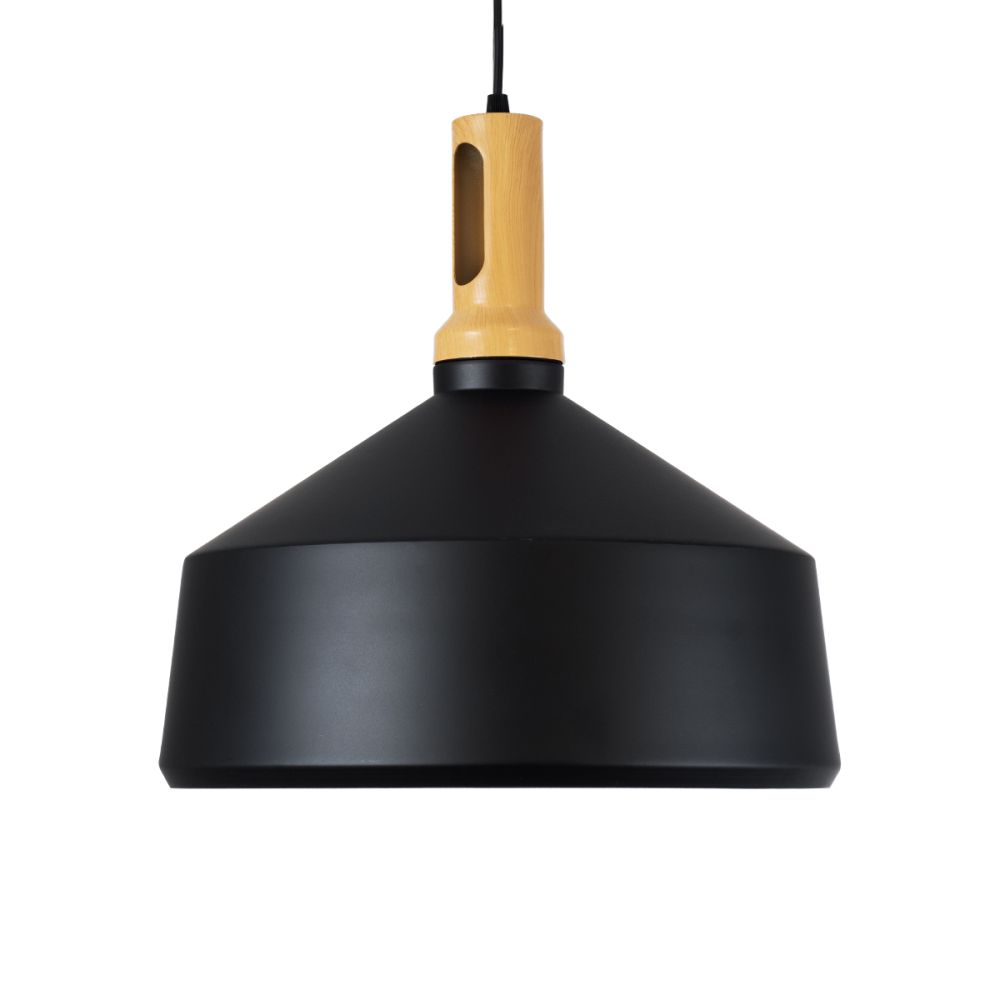 GLOBOSTAR® CALYPSO 01334-B Μοντέρνο Κρεμαστό Φωτιστικό Οροφής με Ντουί 1 x E27 AC 220-240V IP20 - Μαύρο & Μπρούτζινο - Μ36 x Π36 x Υ35cm