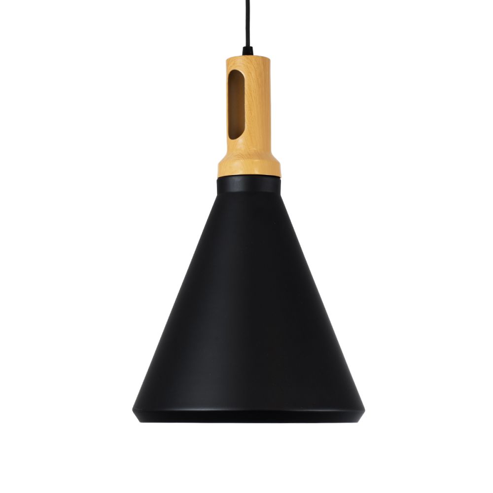 GLOBOSTAR® CALYPSO 01334-C Μοντέρνο Κρεμαστό Φωτιστικό Οροφής με Ντουί 1 x E27 AC 220-240V IP20 - Μαύρο & Μπρούτζινο  - Μ25 x Π25 x Υ40cm