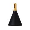 GLOBOSTAR® CALYPSO 01334-C Μοντέρνο Κρεμαστό Φωτιστικό Οροφής με Ντουί 1 x E27 AC 220-240V IP20 - Μαύρο & Μπρούτζινο  - Μ25 x Π25 x Υ40cm