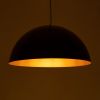 GLOBOSTAR® LUNE 01342 Μοντέρνο Κρεμαστό Φωτιστικό Οροφής με Ντουί 1 x E27 AC 220-240V IP20 - Μαύρο & Χρυσό - Μ60 x Π60 x Υ30cm