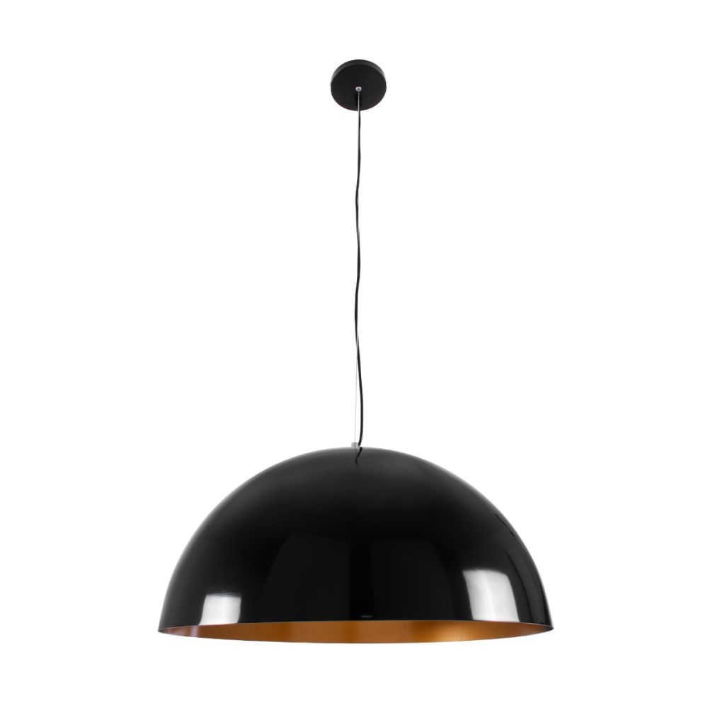 GLOBOSTAR® LUNE 01342 Μοντέρνο Κρεμαστό Φωτιστικό Οροφής με Ντουί 1 x E27 AC 220-240V IP20 - Μαύρο & Χρυσό - Μ60 x Π60 x Υ30cm