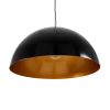 GLOBOSTAR® LUNE 01342 Μοντέρνο Κρεμαστό Φωτιστικό Οροφής με Ντουί 1 x E27 AC 220-240V IP20 - Μαύρο & Χρυσό - Μ60 x Π60 x Υ30cm