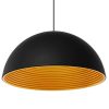 GLOBOSTAR® MEDEA 01344 Μοντέρνο Κρεμαστό Φωτιστικό Οροφής με Ντουί 1 x E27 AC 220-240V IP20 - Μαύρο & Χρυσό - Μ60 x Π60 x Υ30cm