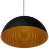 GLOBOSTAR® MEDEA 01344 Μοντέρνο Κρεμαστό Φωτιστικό Οροφής με Ντουί 1 x E27 AC 220-240V IP20 - Μαύρο & Χρυσό - Μ60 x Π60 x Υ30cm