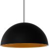 GLOBOSTAR® MEDEA 01344 Μοντέρνο Κρεμαστό Φωτιστικό Οροφής με Ντουί 1 x E27 AC 220-240V IP20 - Μαύρο & Χρυσό - Μ60 x Π60 x Υ30cm