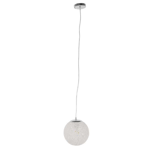 GLOBOSTAR® OCEANA 01355 Boho Κρεμαστό Φωτιστικό Οροφής με Ντουί 1 x E27 AC 220-240V IP20 - Λευκό - Μ20 x Π20 x Υ20cm