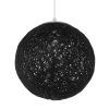 GLOBOSTAR® OCEANA 01356 Boho Κρεμαστό Φωτιστικό Οροφής με Ντουί 1 x E27 AC 220-240V IP20 - Μαύρο - Μ20 x Π20 x Υ20cm