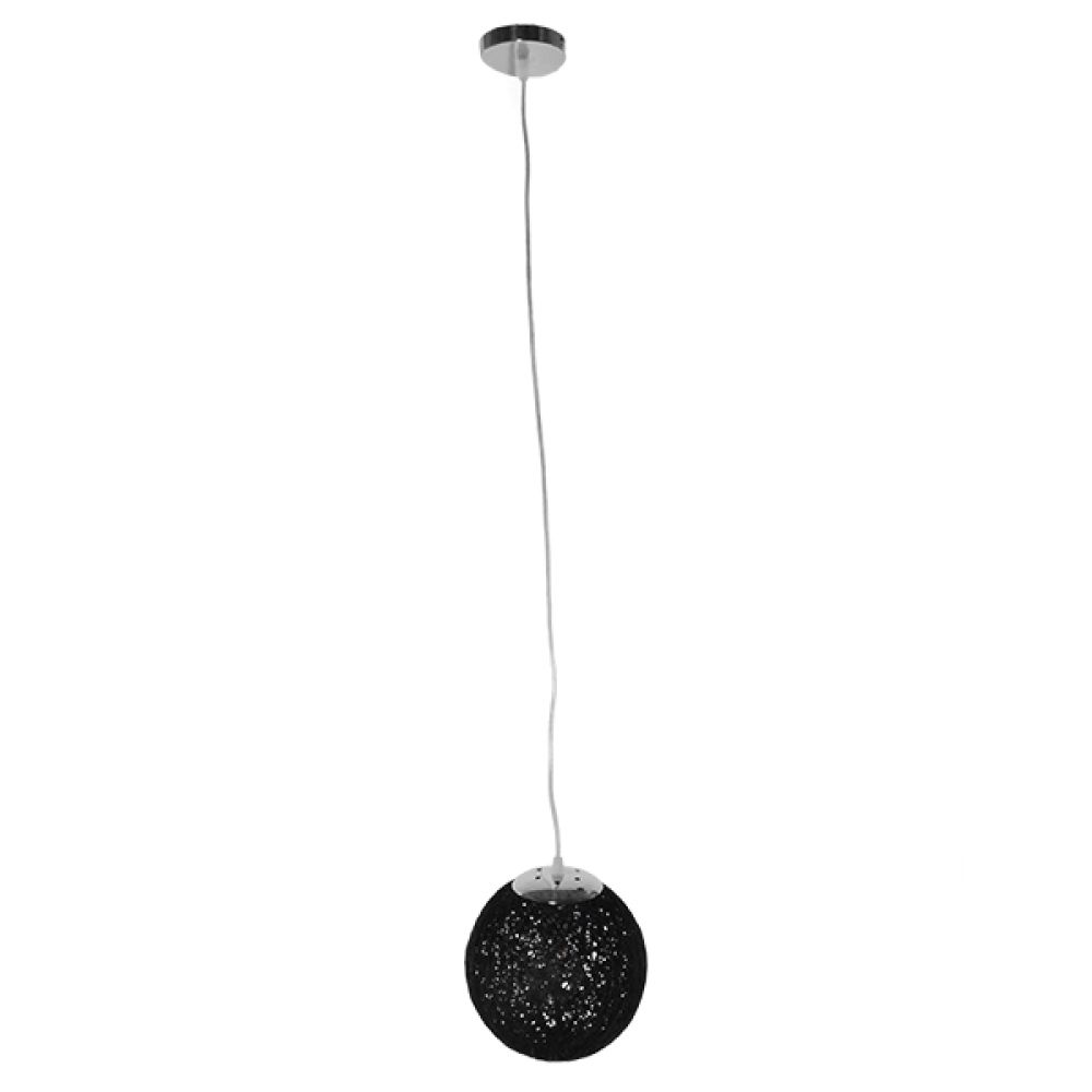GLOBOSTAR® OCEANA 01356 Boho Κρεμαστό Φωτιστικό Οροφής με Ντουί 1 x E27 AC 220-240V IP20 - Μαύρο - Μ20 x Π20 x Υ20cm