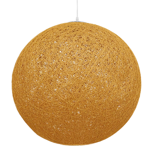 GLOBOSTAR® OCEANA 01361 Boho Κρεμαστό Φωτιστικό Οροφής με Ντουί 1 x E27 AC 220-240V IP20 - Μπεζ & Χρυσό - Μ60 x Π60 x Υ60cm