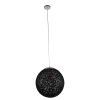 GLOBOSTAR® OCEANA 01360 Boho Κρεμαστό Φωτιστικό Οροφής με Ντουί 1 x E27 AC 220-240V IP20 - Μαύρο - Μ40 x Π40 x Υ40cm