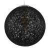 GLOBOSTAR® OCEANA 01360 Boho Κρεμαστό Φωτιστικό Οροφής με Ντουί 1 x E27 AC 220-240V IP20 - Μαύρο - Μ40 x Π40 x Υ40cm