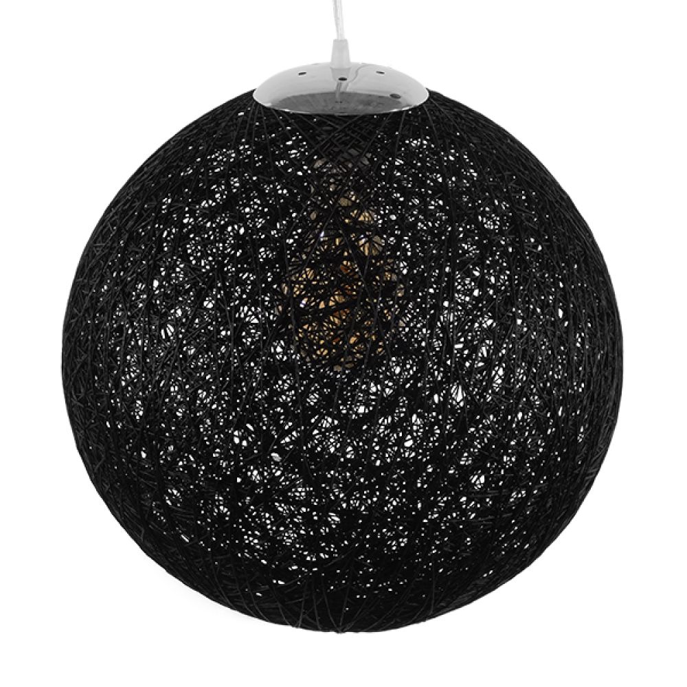 GLOBOSTAR® OCEANA 01360 Boho Κρεμαστό Φωτιστικό Οροφής με Ντουί 1 x E27 AC 220-240V IP20 - Μαύρο - Μ40 x Π40 x Υ40cm