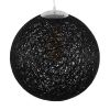 GLOBOSTAR® OCEANA 01360 Boho Κρεμαστό Φωτιστικό Οροφής με Ντουί 1 x E27 AC 220-240V IP20 - Μαύρο - Μ40 x Π40 x Υ40cm