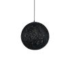GLOBOSTAR® OCEANA 01360 Boho Κρεμαστό Φωτιστικό Οροφής με Ντουί 1 x E27 AC 220-240V IP20 - Μαύρο - Μ40 x Π40 x Υ40cm