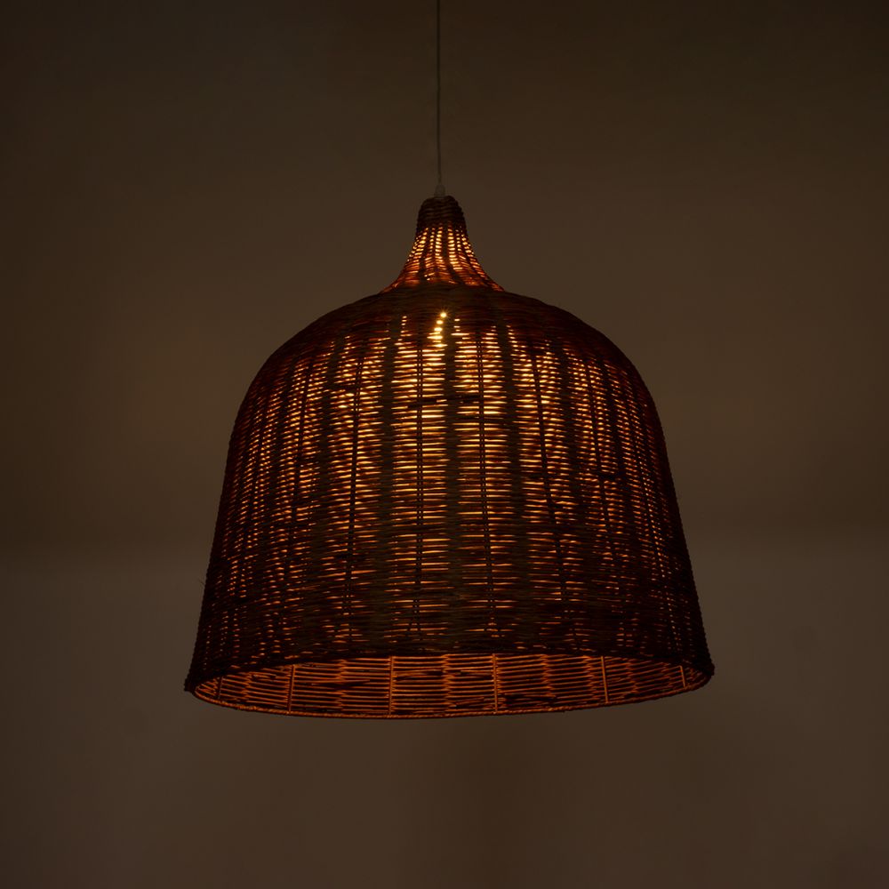 GLOBOSTAR® BAHAMAS 01369 Boho Κρεμαστό Φωτιστικό Οροφής με Ντουί 1 x E27 AC 220-240V IP20 - Καφέ - Μ60 x Π60 x Υ60cm