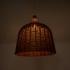 GLOBOSTAR® BAHAMAS 01369 Boho Κρεμαστό Φωτιστικό Οροφής με Ντουί 1 x E27 AC 220-240V IP20 - Καφέ - Μ60 x Π60 x Υ60cm