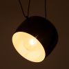 GLOBOSTAR® JASPER 01373 Μοντέρνο Κρεμαστό Φωτιστικό Οροφής με Ντουί 1 x E27 AC 220-240V IP20 - Μαύρο & Λευκό - Μ26.5 x Π26.5 x Υ20.5cm