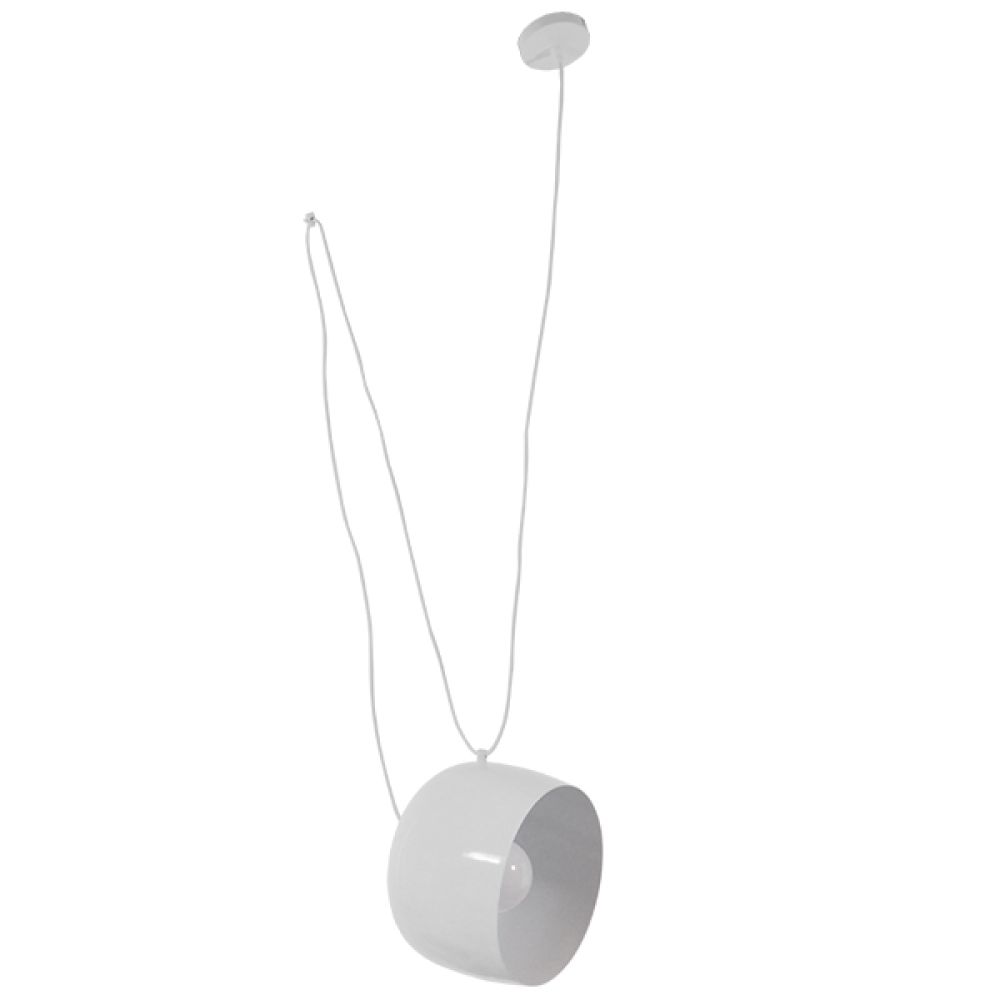 GLOBOSTAR® JASPER 01374 Μοντέρνο Κρεμαστό Φωτιστικό Οροφής με Ντουί 1 x E27 AC 220-240V IP20 - Λευκό - Μ25 x Π25 x Υ22cm