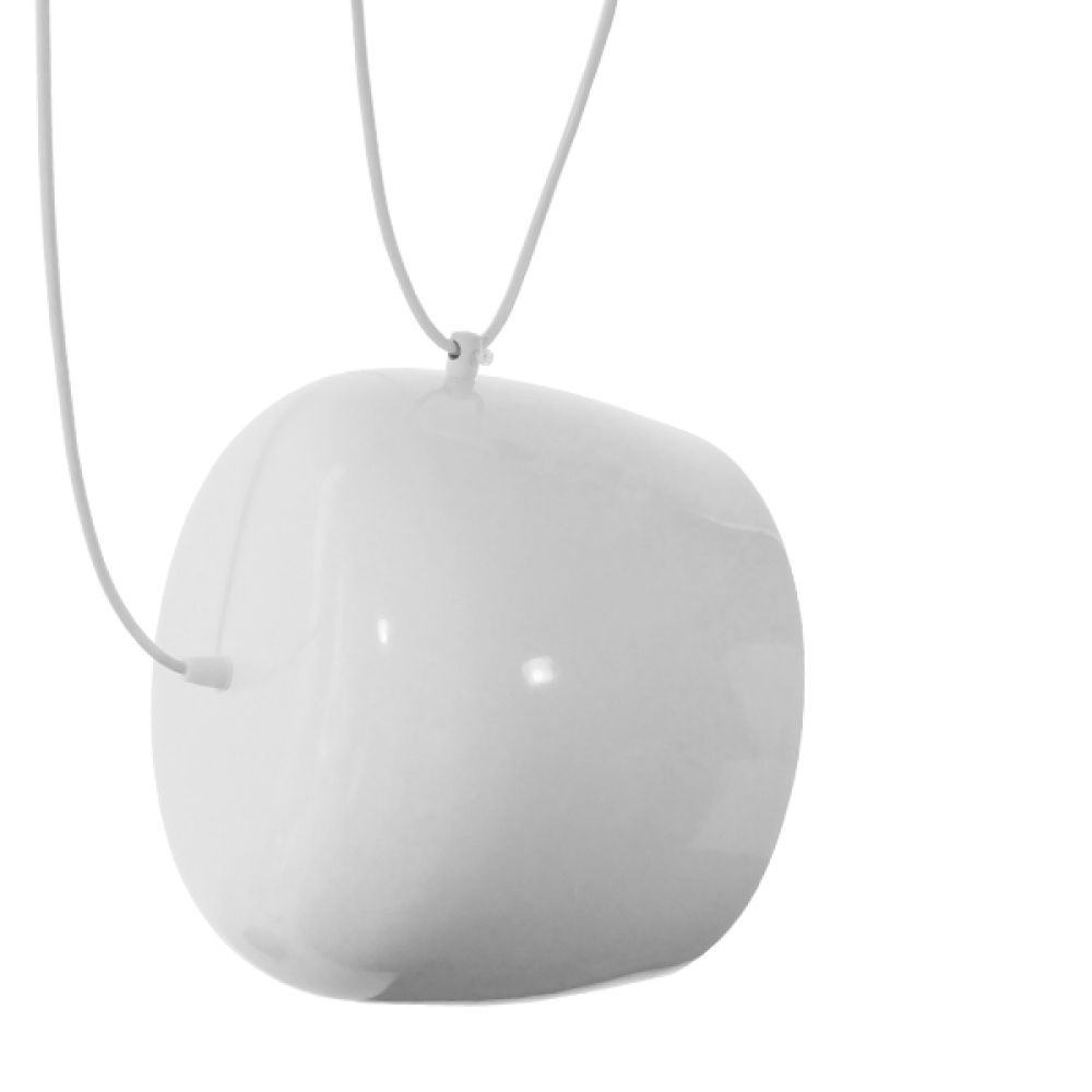 GLOBOSTAR® JASPER 01374 Μοντέρνο Κρεμαστό Φωτιστικό Οροφής με Ντουί 1 x E27 AC 220-240V IP20 - Λευκό - Μ25 x Π25 x Υ22cm