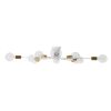 GLOBOSTAR® OLINDA 01383 Μοντέρνο Φωτιστικό Οροφής με Ντουί 10 x E27 AC 220-240V IP20 - Λευκό & Χρυσό - Μ95 x Π95 x Υ17cm