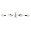 GLOBOSTAR® OLINDA 01383 Μοντέρνο Φωτιστικό Οροφής με Ντουί 10 x E27 AC 220-240V IP20 - Λευκό & Χρυσό - Μ95 x Π95 x Υ17cm