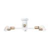 GLOBOSTAR® OLINDA 01385 Μοντέρνο Φωτιστικό Οροφής με Ντουί 6 x E27 AC 220-240V IP20 - Λευκό & Χάλκινο - Μ60 x Π60 x Υ20cm