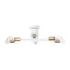 GLOBOSTAR® OLINDA 01385 Μοντέρνο Φωτιστικό Οροφής με Ντουί 6 x E27 AC 220-240V IP20 - Λευκό & Χάλκινο - Μ60 x Π60 x Υ20cm
