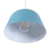 GLOBOSTAR® UPVALE 01286 Μοντέρνο Κρεμαστό Φωτιστικό Οροφής με Ντουί 1 x E27 AC 220-240V IP20 - Γαλάζιο & Λευκό - Μ40 x Π40 x Υ24cm