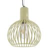 GLOBOSTAR® SCANDI 01387 Vintage Κρεμαστό Φωτιστικό Οροφής με Ντουί 1 x E27 AC 220-240V IP20 - Μπεζ - Μ23 x Π23 x Υ30cm
