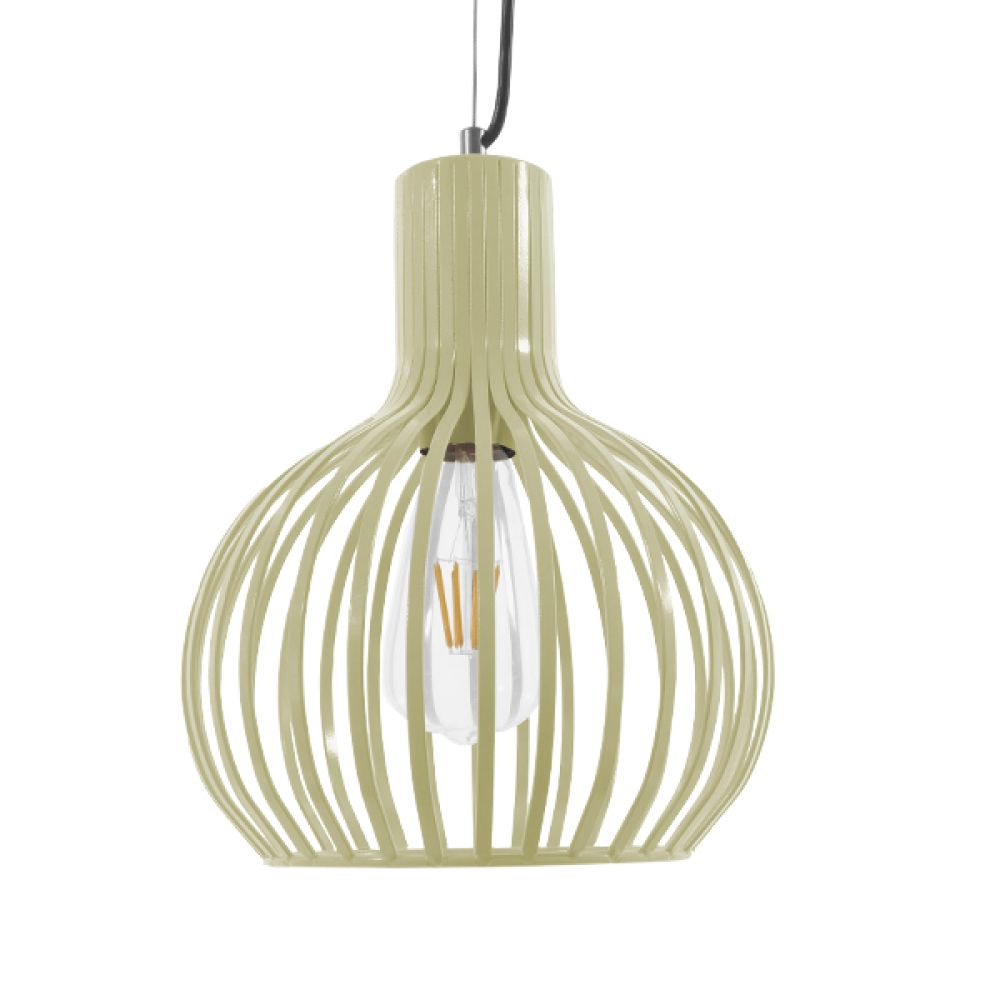 GLOBOSTAR® SCANDI 01387 Vintage Κρεμαστό Φωτιστικό Οροφής με Ντουί 1 x E27 AC 220-240V IP20 - Μπεζ - Μ23 x Π23 x Υ30cm