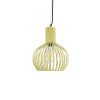 GLOBOSTAR® SCANDI 01387 Vintage Κρεμαστό Φωτιστικό Οροφής με Ντουί 1 x E27 AC 220-240V IP20 - Μπεζ - Μ23 x Π23 x Υ30cm