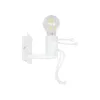 GLOBOSTAR® LITTLEMAN 01389 Μοντέρνο Φωτιστικό Τοίχου - Απλίκα με Ντουί 1 x E27 AC 220-240V IP20 - Λευκό - Μ12 x Π19 x Υ17cm