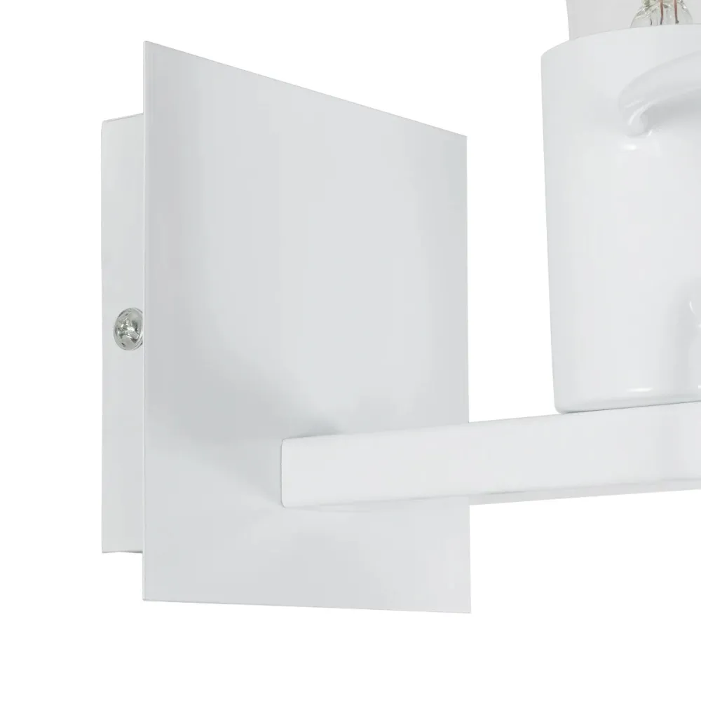 GLOBOSTAR® LITTLEMAN 01389 Μοντέρνο Φωτιστικό Τοίχου - Απλίκα με Ντουί 1 x E27 AC 220-240V IP20 - Λευκό - Μ12 x Π19 x Υ17cm