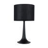 GLOBOSTAR® AMBROSIA 01394 Μοντέρνο Επιτραπέζιο Φωτιστικό Πορτατίφ με Ντουί 1 x E27 AC 220-240V IP20 - Μαύρο - Μ25 x Π25 x Υ46cm