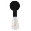 GLOBOSTAR® DON 01396 Vintage Φωτιστικό Τοίχου - Απλίκα με Ντουί 1 x E27 AC 220-240V IP20 - Μαύρο - Μ10 x Π7 x Υ16cm