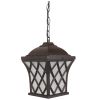 GLOBOSTAR® LINCOLN 01399 Vintage Κρεμαστό Φωτιστικό Οροφής με Ντουί 1 x E27 AC 220-240V IP20 - Καφέ & Διάφανο - Μ19 x Π19 x Υ20cm