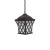 GLOBOSTAR® LINCOLN 01399 Vintage Κρεμαστό Φωτιστικό Οροφής με Ντουί 1 x E27 AC 220-240V IP20 - Καφέ & Διάφανο - Μ19 x Π19 x Υ20cm