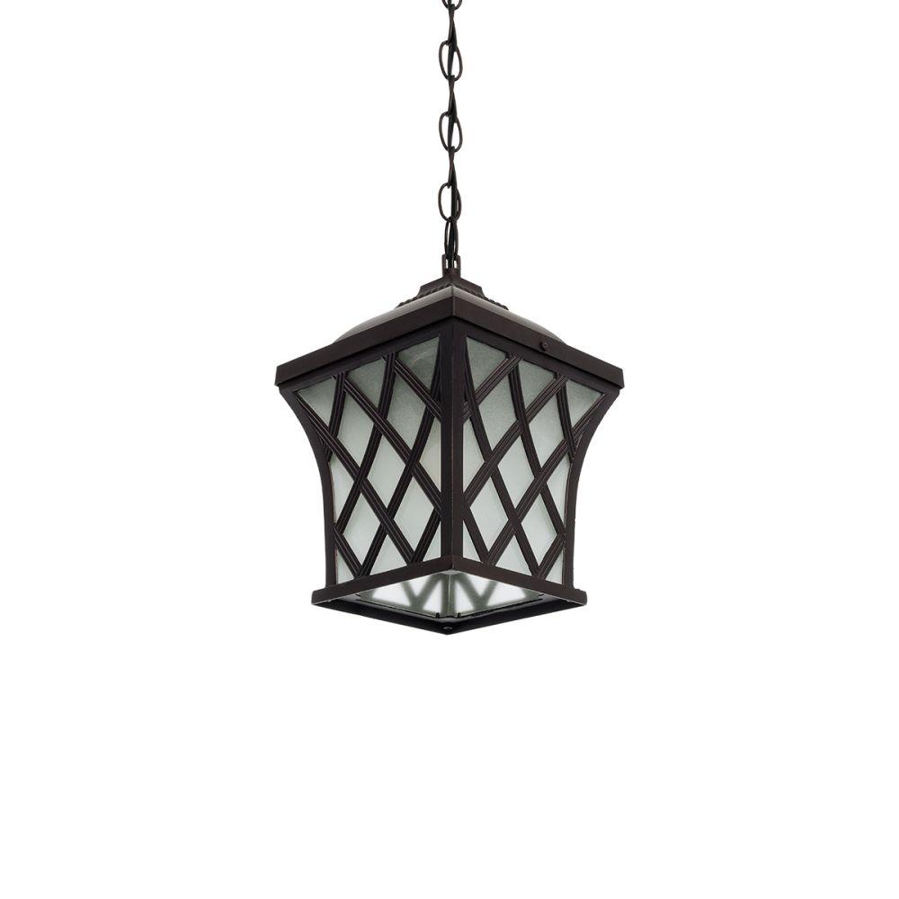 GLOBOSTAR® LINCOLN 01399 Vintage Κρεμαστό Φωτιστικό Οροφής με Ντουί 1 x E27 AC 220-240V IP20 - Καφέ & Διάφανο - Μ19 x Π19 x Υ20cm