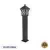 GloboStar® SHELTER 01400 Vintage Φωτιστικό Κολωνάκι Κήπου Μονόφωτο 1 x E27 Καφέ Μεταλλικό Πλέγμα L19 x W19 x H100cm