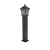 GloboStar® SHELTER 01400 Vintage Φωτιστικό Κολωνάκι Κήπου Μονόφωτο 1 x E27 Καφέ Μεταλλικό Πλέγμα L19 x W19 x H100cm