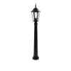 GloboStar® ELLIPSE 01401 Vintage Φωτιστικό Κολωνάκι Κήπου  Μονόφωτο 1 x E27 Μαύρο Μεταλλικό Πλέγμα L17 x W16 x H105cm