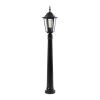 GloboStar® ELLIPSE 01401 Vintage Φωτιστικό Κολωνάκι Κήπου  Μονόφωτο 1 x E27 Μαύρο Μεταλλικό Πλέγμα L17 x W16 x H105cm