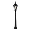 GloboStar® ELLIPSE 01401 Vintage Φωτιστικό Κολωνάκι Κήπου  Μονόφωτο 1 x E27 Μαύρο Μεταλλικό Πλέγμα L17 x W16 x H105cm