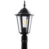 GloboStar® ELLIPSE 01401 Vintage Φωτιστικό Κολωνάκι Κήπου  Μονόφωτο 1 x E27 Μαύρο Μεταλλικό Πλέγμα L17 x W16 x H105cm